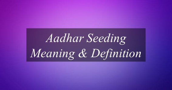 What Is The Meaning Of Aadhar Seeding? Find Out The Meaning Of Aadhar Seeding.