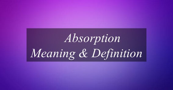 What Is The Meaning Of Absorption? Find Out Meaning Of Absorption.