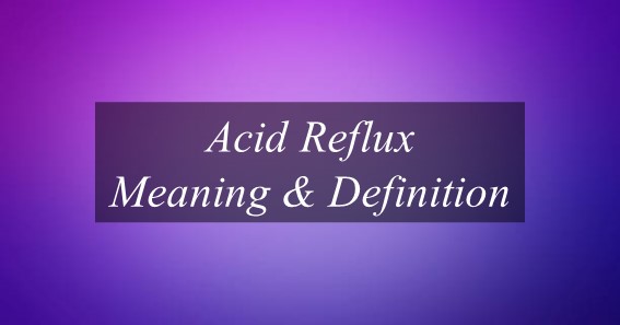 Acid Reflux Meaning & Definition
