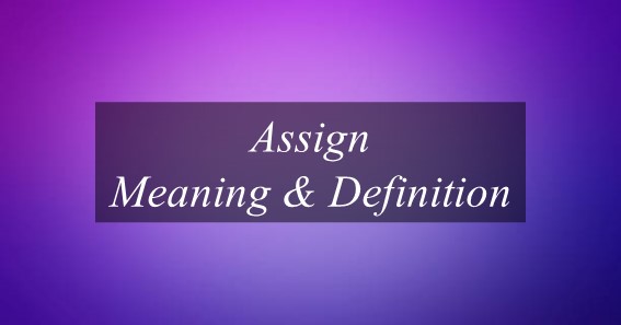 Assign Meaning & Definition