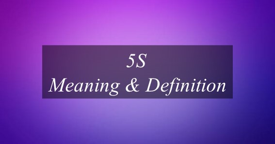 5S Meaning & Definition