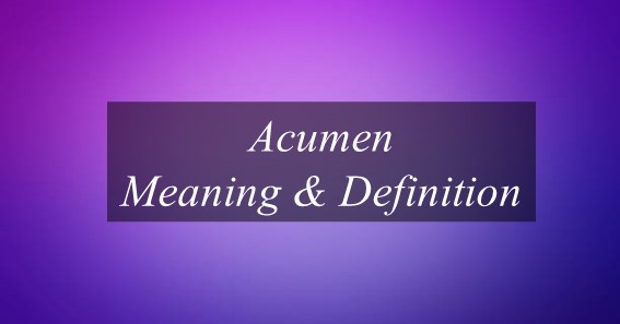Acumen Meaning & Definition