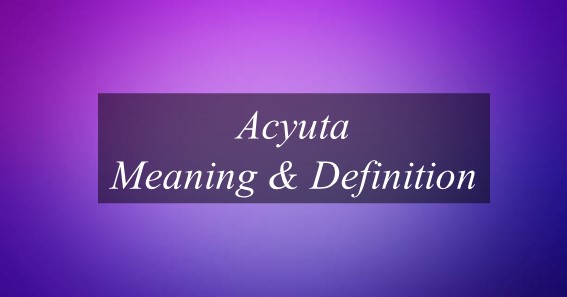 Acyuta Meaning & Definition
