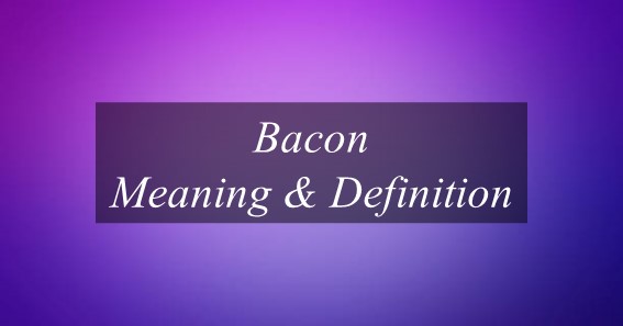 Bacon Meaning & Definition
