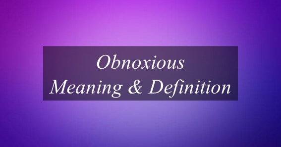 Obnoxious Meaning & Definition