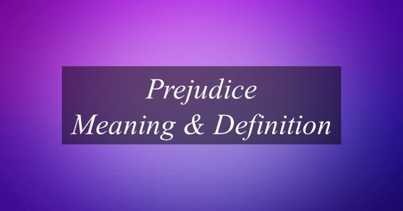 Prejudice Meaning & Definition